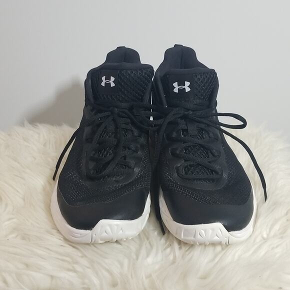 Under Armour Womens Jet Mid Black Basketball Sneakers - Picture 2 of 7
